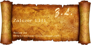 Zalczer Lili névjegykártya
